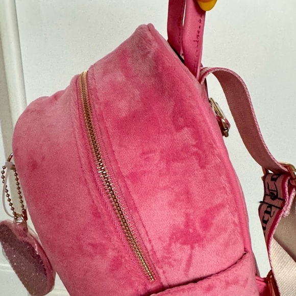 NWT Juicy Couture Velour Pink Lemonade Rainbow Backpack mini Y2K 90’s Vibe NWT Juicy Couture Velour Pink Lemonade Rainbow Backpack mini  main image 3